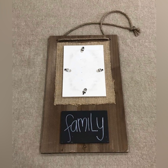 Enchante Burlap Chalkboard Family Photo Picture Note Farmhouse Decor Board
Frame - Picture 3 of 13